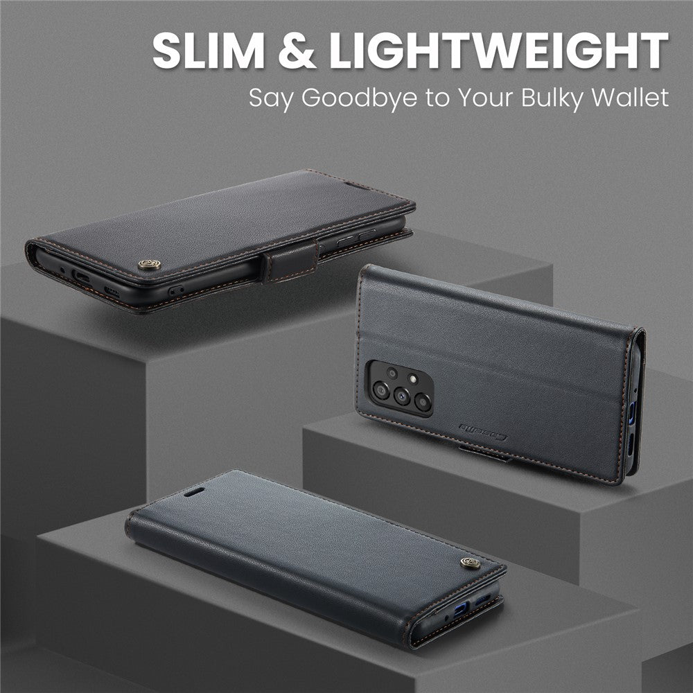 Galaxy A33 5G Glänzende Wallet-Hülle – RFID-Schutz & Ständer