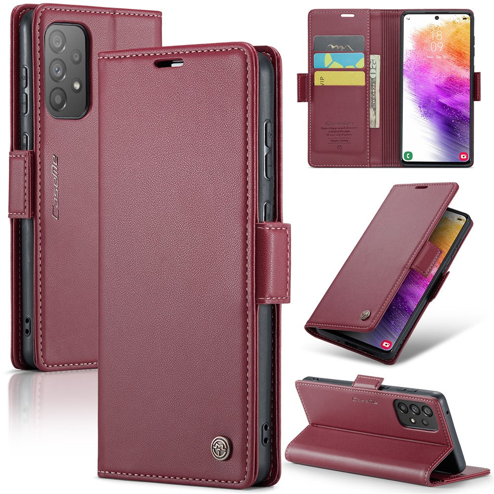 Galaxy A33 5G Glänzende Wallet-Hülle – RFID-Schutz & Ständer