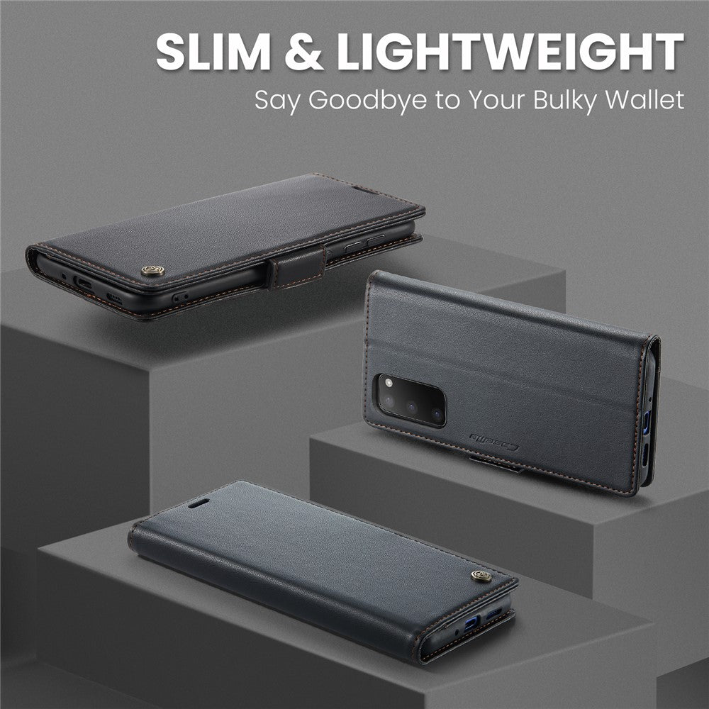 Galaxy S20 4G/5G Glänzende Wallet-Hülle – RFID-Schutz & Ständer