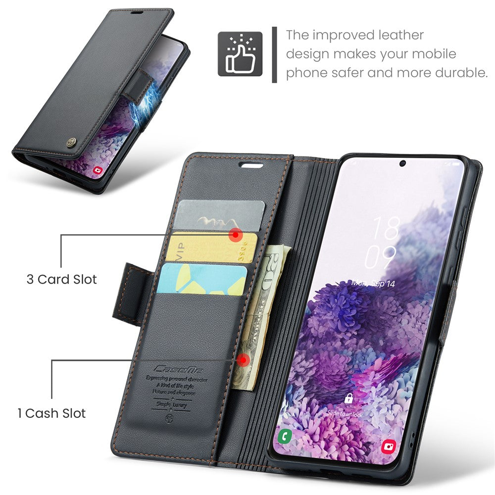 Galaxy S20 4G/5G Glänzende Wallet-Hülle – RFID-Schutz & Ständer