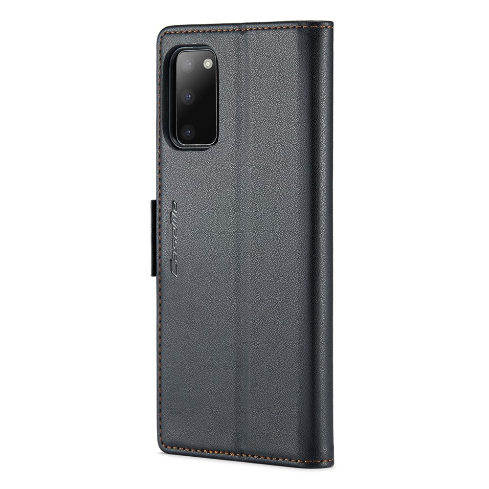 Galaxy S20 4G/5G Glänzende Wallet-Hülle – RFID-Schutz & Ständer