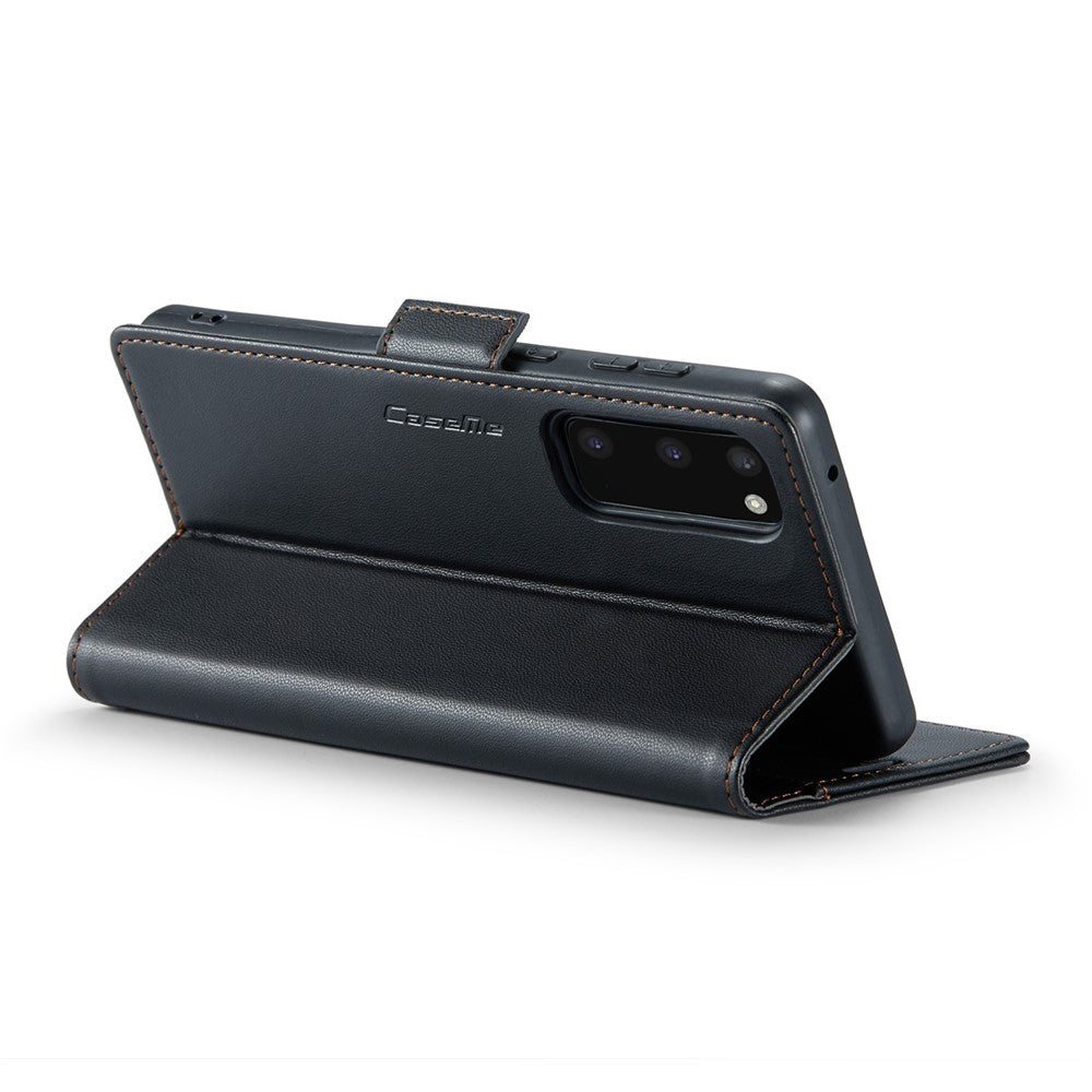Galaxy S20 4G/5G Glänzende Wallet-Hülle – RFID-Schutz & Ständer
