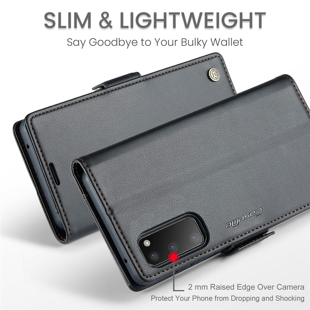 Galaxy S20 4G/5G Glänzende Wallet-Hülle – RFID-Schutz & Ständer