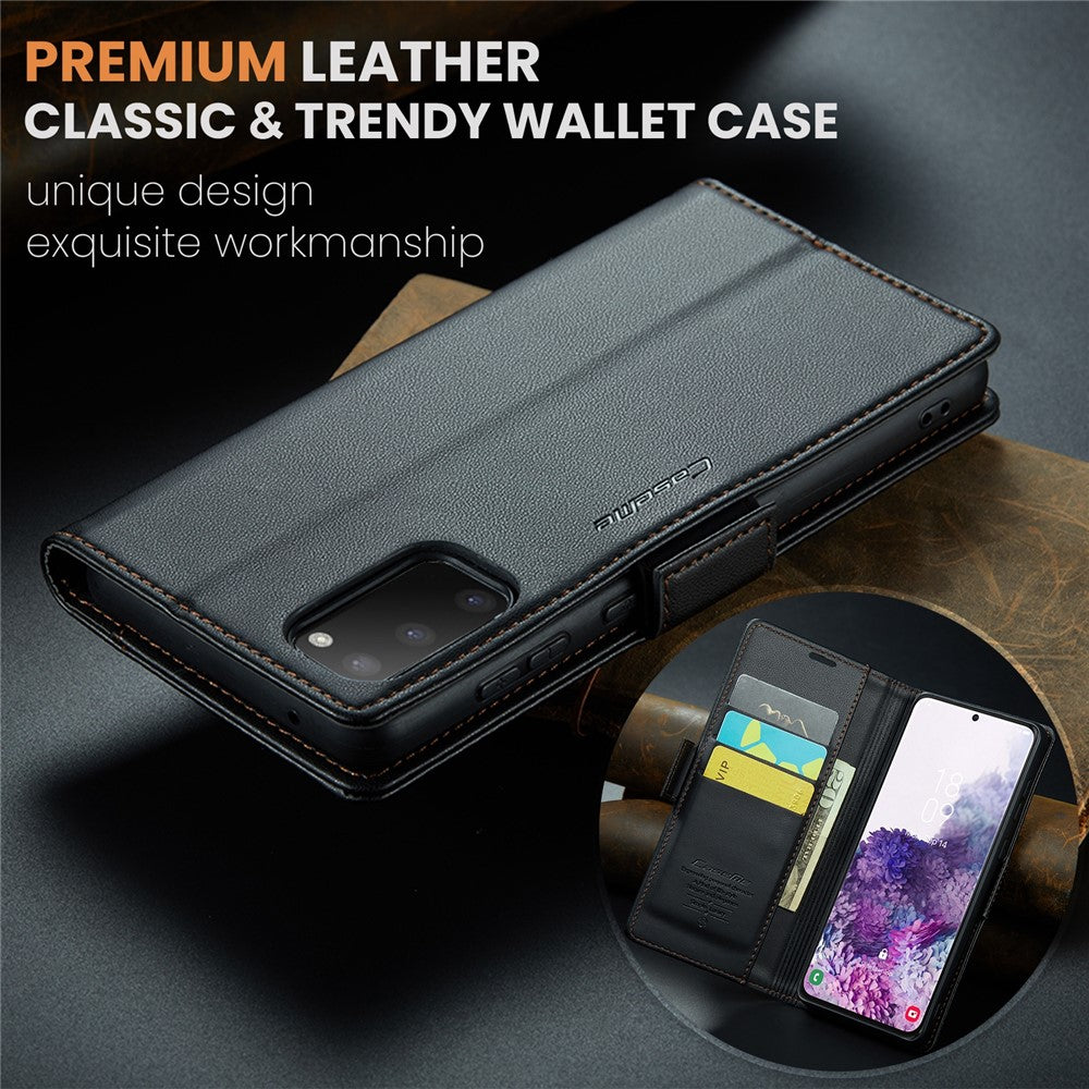 Galaxy S20 4G/5G Glänzende Wallet-Hülle – RFID-Schutz & Ständer