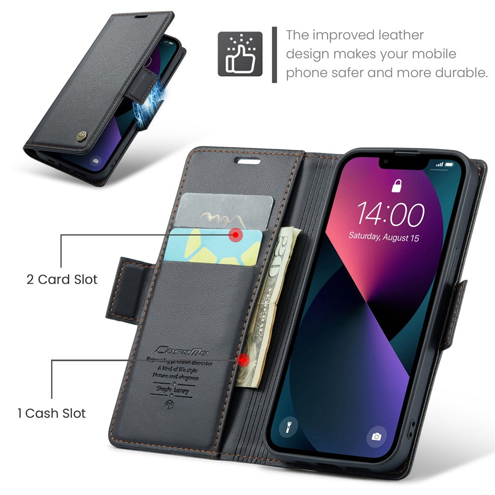iPhone 13 mini Glänzende Wallet-Hülle – RFID-Schutz & Ständer
