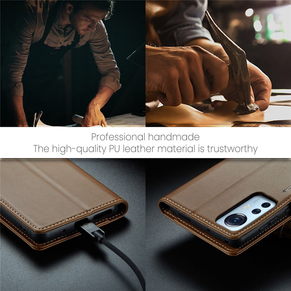 For Xiaomi 12 5G / 12X 5G / 12S 5G Leather Case CASEME 023 RFID Blocking 3 Card Slot Mobile Cover