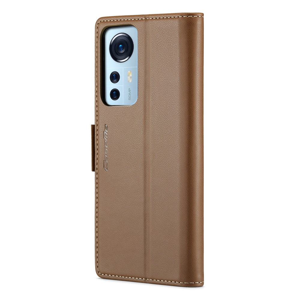 For Xiaomi 12 5G / 12X 5G / 12S 5G Leather Case CASEME 023 RFID Blocking 3 Card Slot Mobile Cover