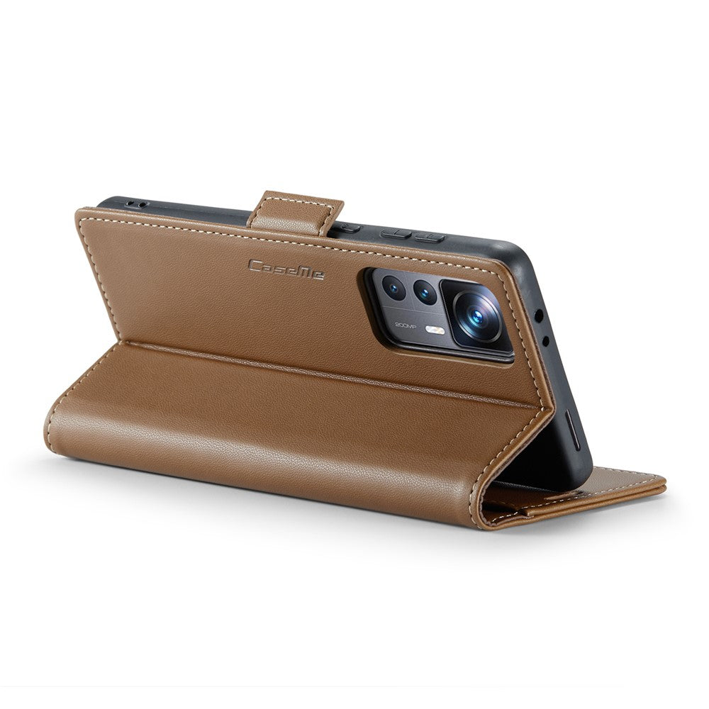 For Xiaomi 12T 5G / 12T Pro 5G / Redmi K50 Ultra Leather Case CASEME 023 RFID Blocking 3 Card Slot Mobile Cover
