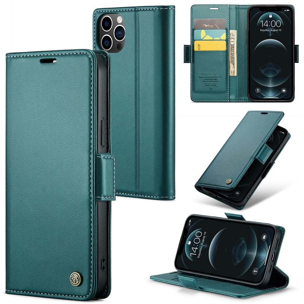 iPhone 12 Pro Max Glänzende Wallet-Hülle – RFID-Schutz & Ständer
