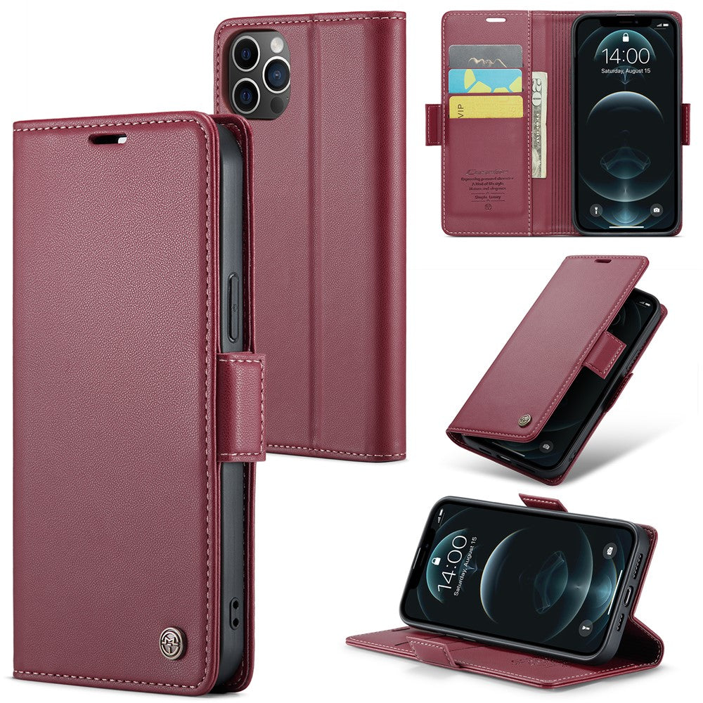 iPhone 12 Pro Max Glänzende Wallet-Hülle – RFID-Schutz & Ständer