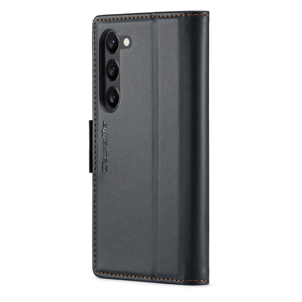Galaxy S23 Plus Glänzende Wallet-Hülle – RFID-Schutz & Ständer