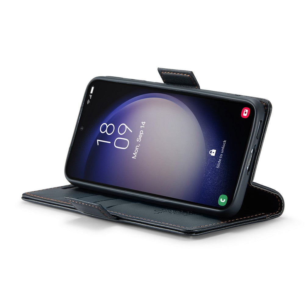 Galaxy S23 Plus Glänzende Wallet-Hülle – RFID-Schutz & Ständer