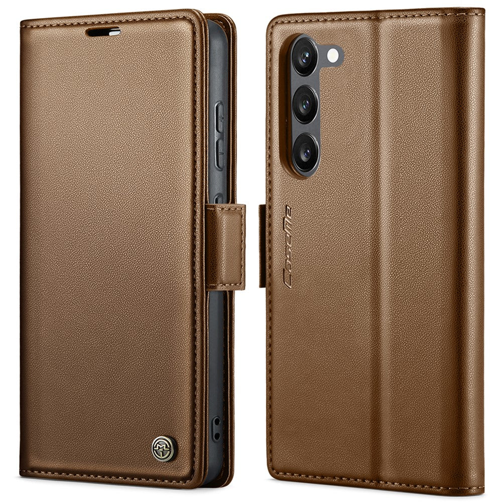 Galaxy S23 Plus Glänzende Wallet-Hülle – RFID-Schutz & Ständer