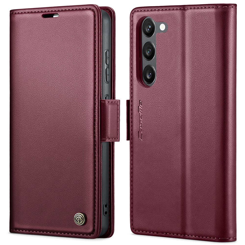 Galaxy S23 Plus Glänzende Wallet-Hülle – RFID-Schutz & Ständer