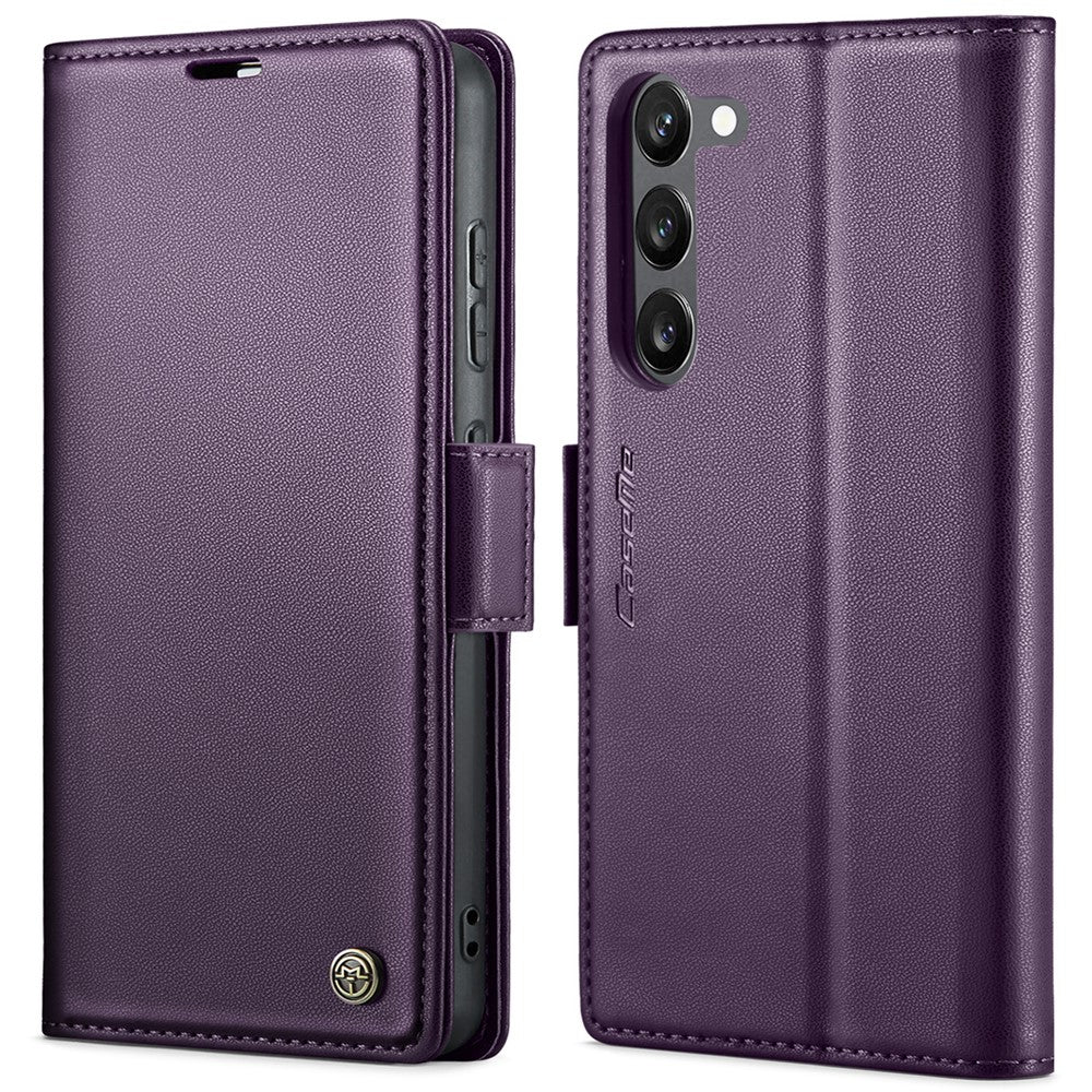 Galaxy S23 Plus Glänzende Wallet-Hülle – RFID-Schutz & Ständer