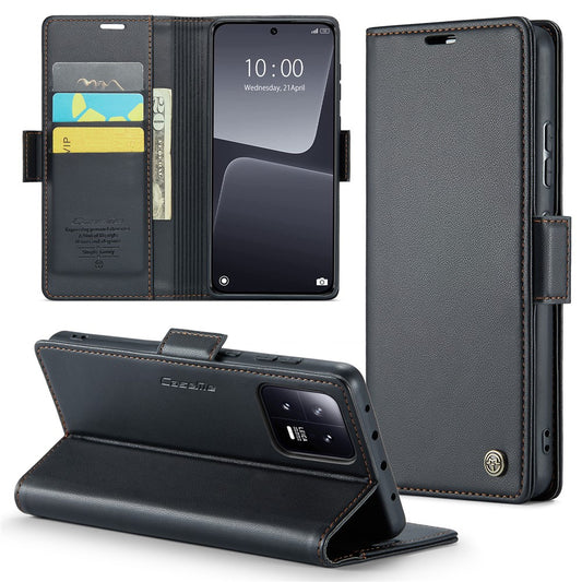 Xiaomi 13 Handyhülle – Ledertasche CASEME 023 RFID-blockierende mobile Abdeckung mit 3 Kartenfächern