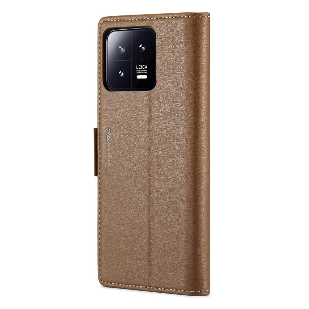 For Xiaomi 13 Leather Case CASEME 023 RFID Blocking 3 Card Slot Mobile Cover