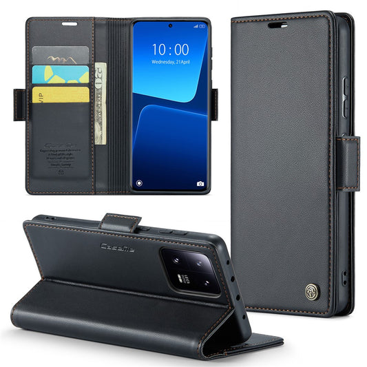 Xiaomi 13 Pro 5G Handyhülle – Ledertasche CASEME 023 RFID-blockierende mobile Abdeckung mit 3 Kartenfächern