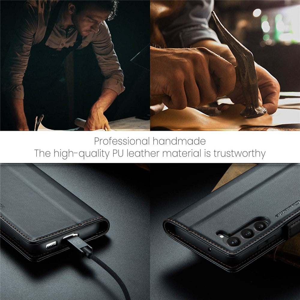 Galaxy S23 Glänzende Wallet-Hülle – RFID-Schutz & Ständer