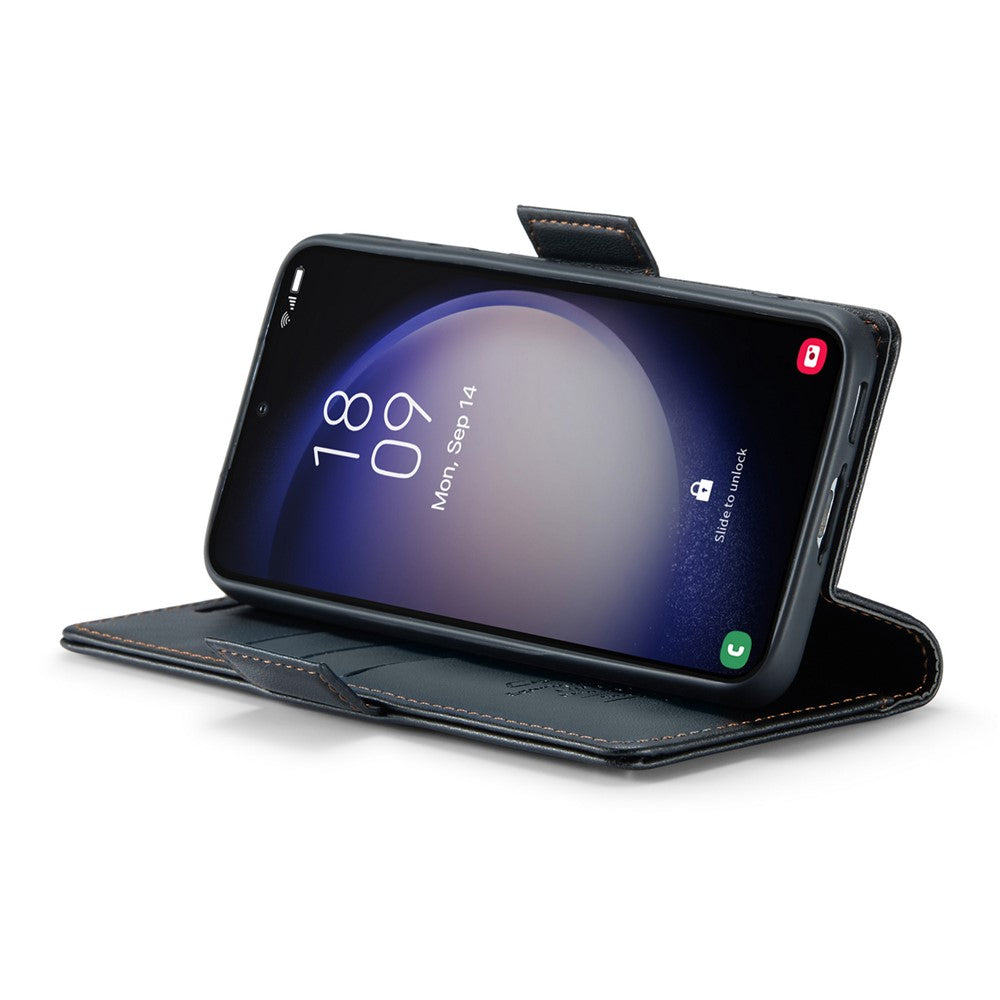 Galaxy S23 Glänzende Wallet-Hülle – RFID-Schutz & Ständer