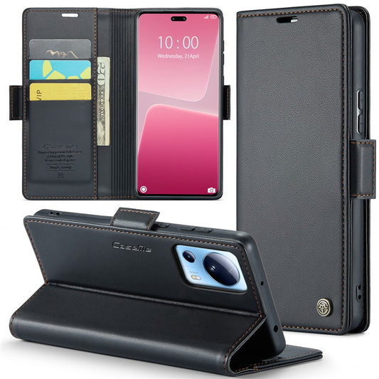Xiaomi Civi 2 5G / Xiaomi 13 Lite Handyhülle – Civi 2 5G Lederhülle CASEME 023 RFID-blockierende 3-Karten-Slot