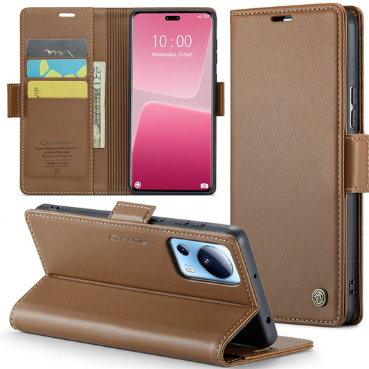 Xiaomi Civi 2 5G / Xiaomi 13 Lite Handyhülle – Civi 2 5G Lederhülle CASEME 023 RFID-blockierende 3-Karten-Slot