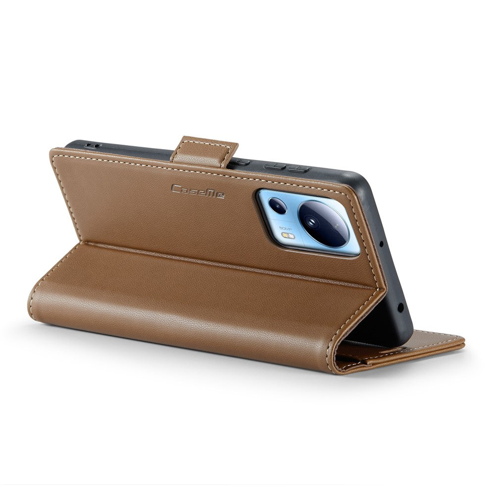 For Xiaomi 13 Lite / Civi 2 5G Leather Case CASEME 023 RFID Blocking 3 Card Slot Mobile Cover