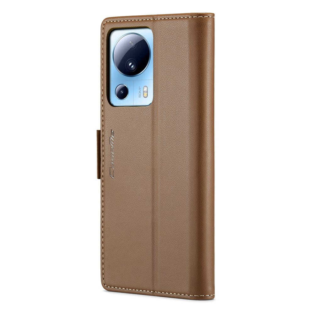 For Xiaomi 13 Lite / Civi 2 5G Leather Case CASEME 023 RFID Blocking 3 Card Slot Mobile Cover