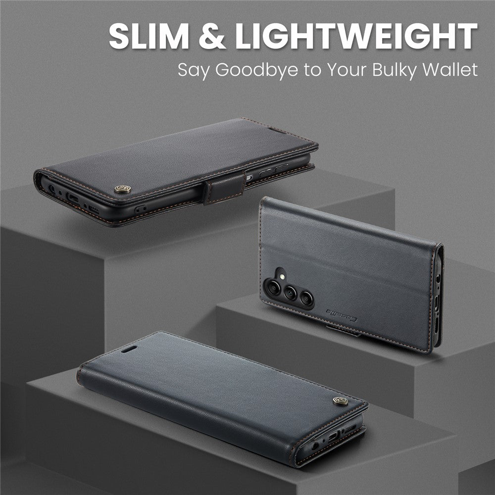 Galaxy A14 5G/4G Glänzende Wallet-Hülle – RFID-Schutz & Ständer