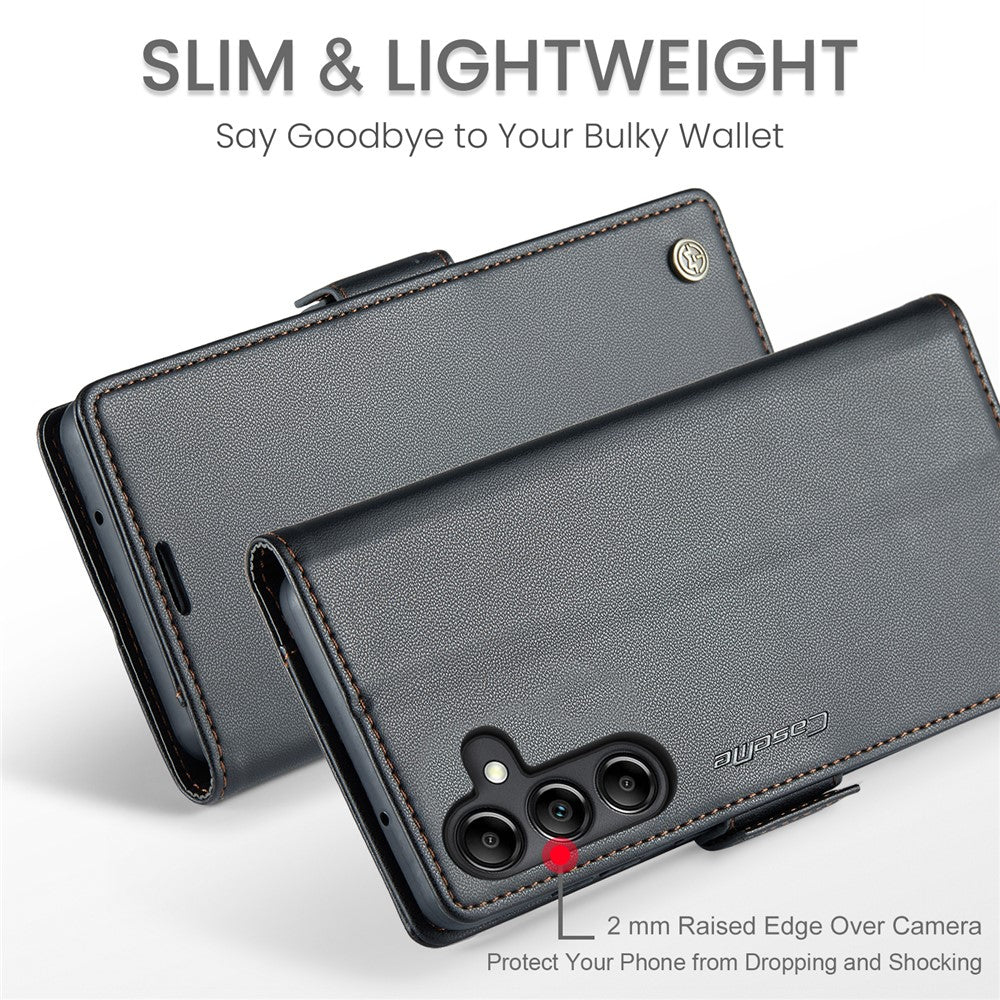 Galaxy A14 5G/4G Glänzende Wallet-Hülle – RFID-Schutz & Ständer
