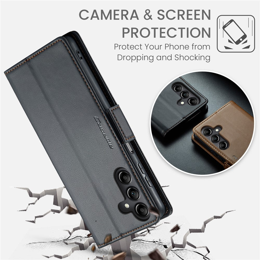 Galaxy A14 5G/4G Glänzende Wallet-Hülle – RFID-Schutz & Ständer