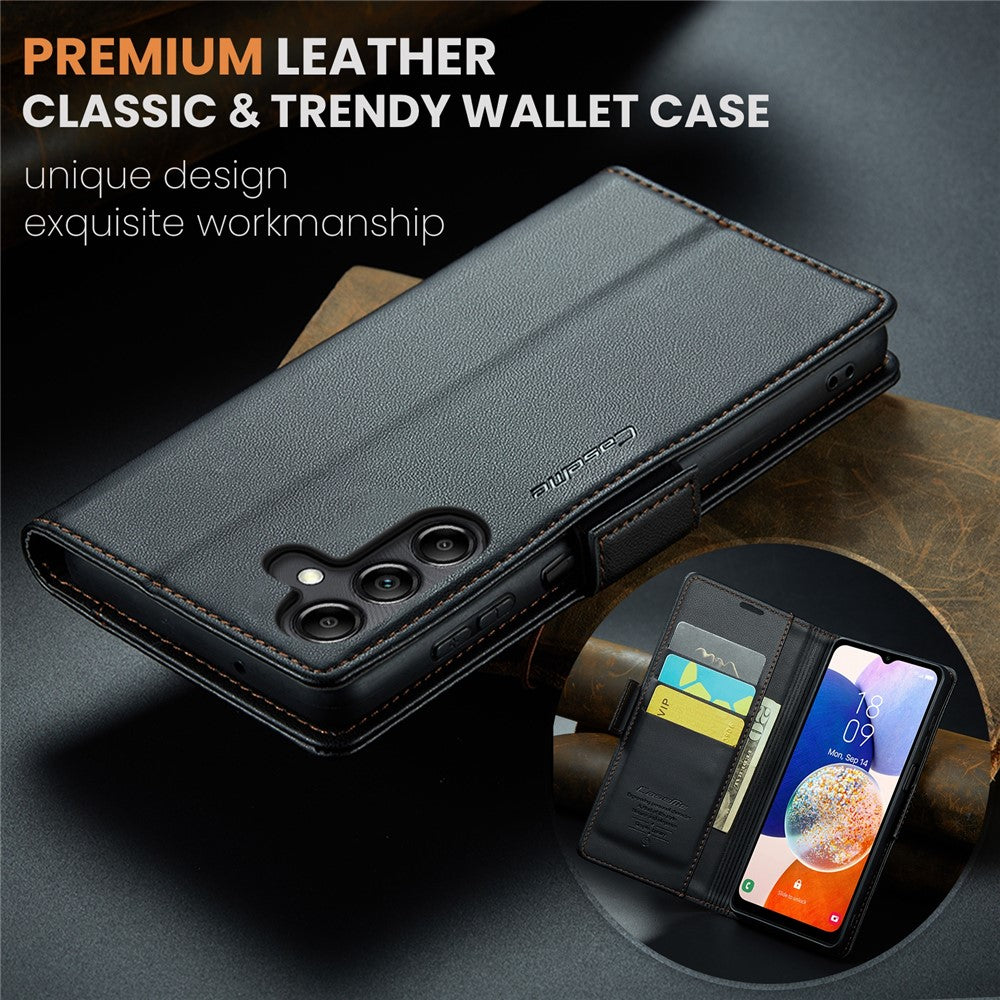 Galaxy A14 5G/4G Glänzende Wallet-Hülle – RFID-Schutz & Ständer