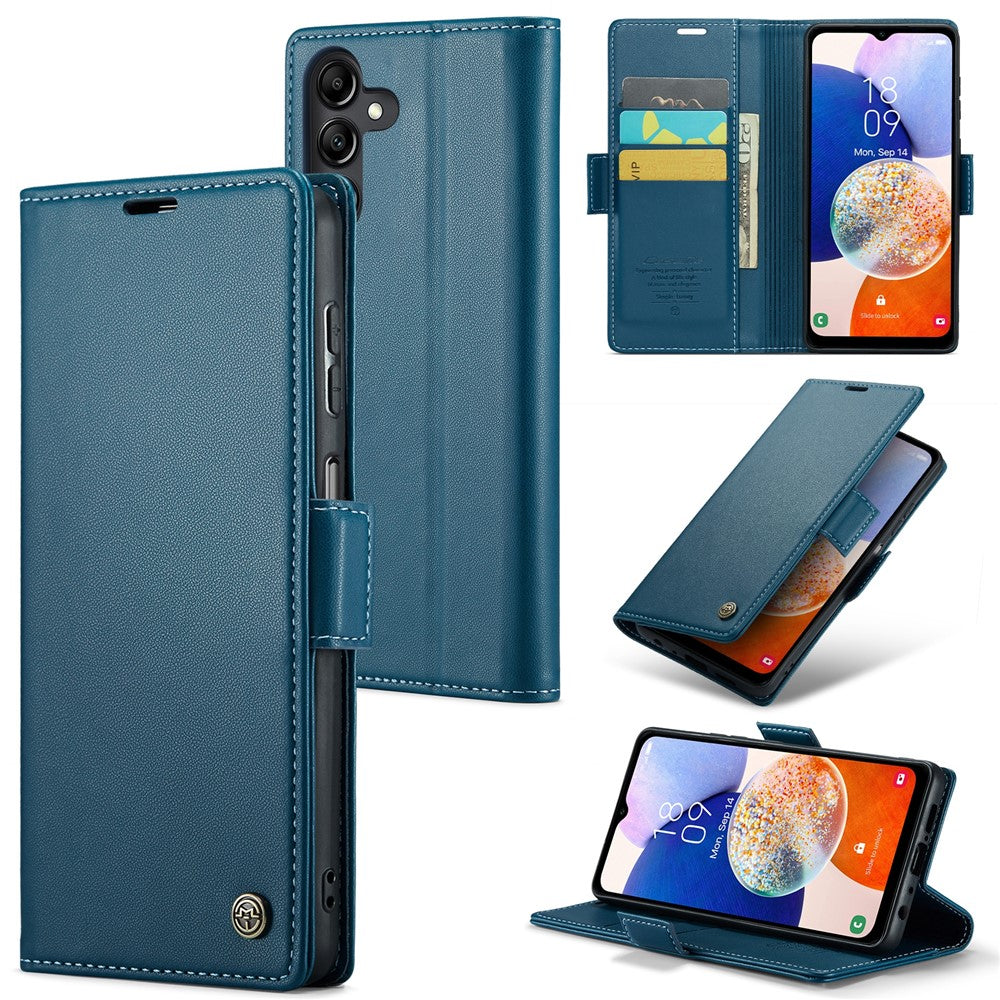 Galaxy A14 5G/4G Glänzende Wallet-Hülle – RFID-Schutz & Ständer