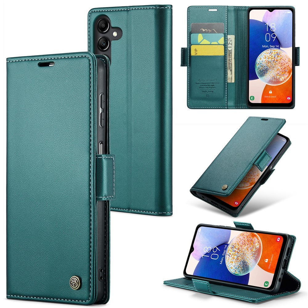 Galaxy A14 5G/4G Glänzende Wallet-Hülle – RFID-Schutz & Ständer
