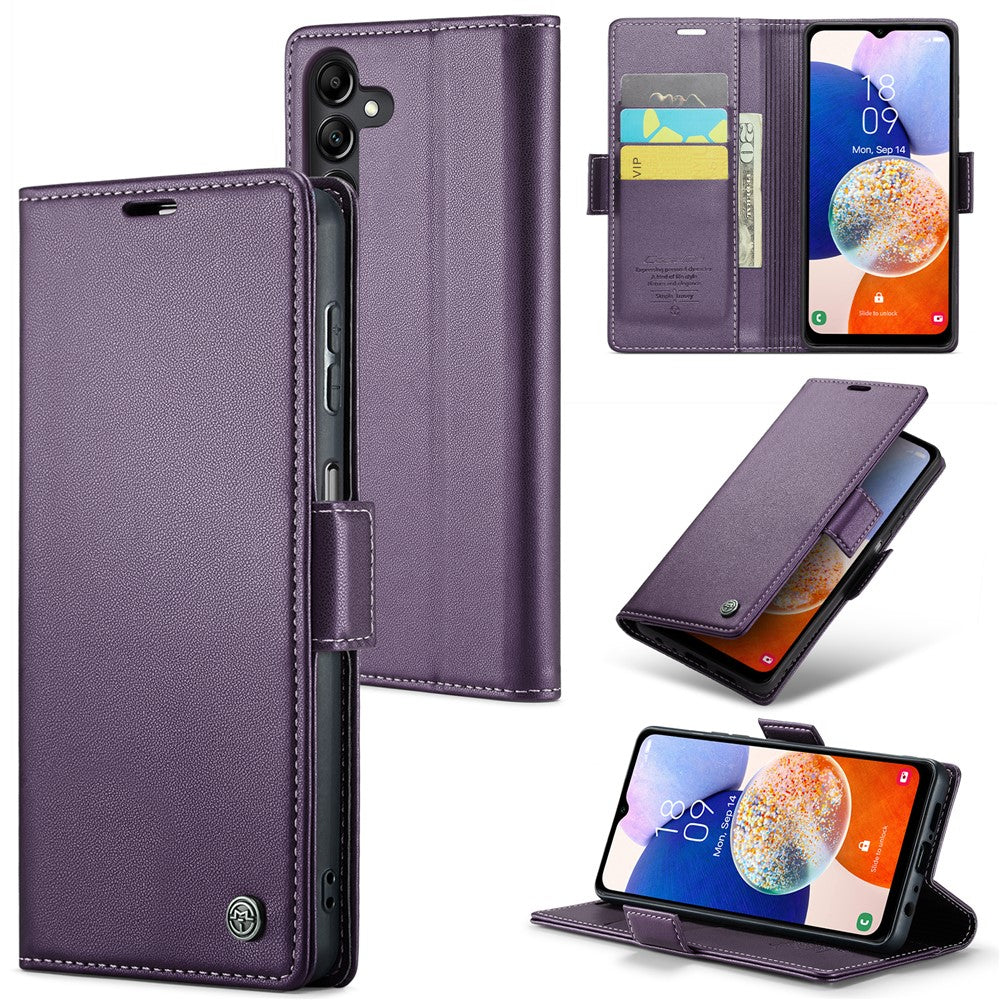 Galaxy A14 5G/4G Glänzende Wallet-Hülle – RFID-Schutz & Ständer