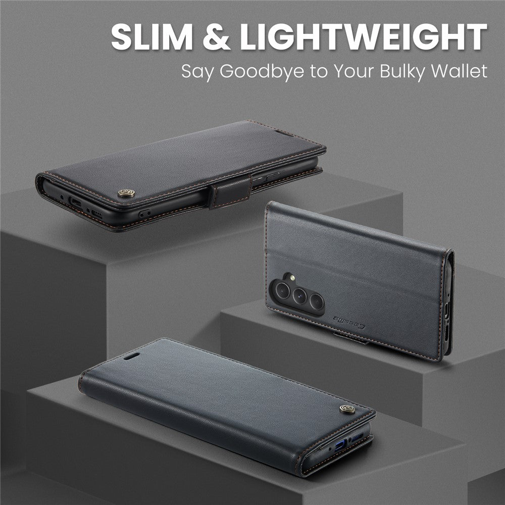 Galaxy A54 5G Glänzende Wallet-Hülle – RFID-Schutz & Ständer