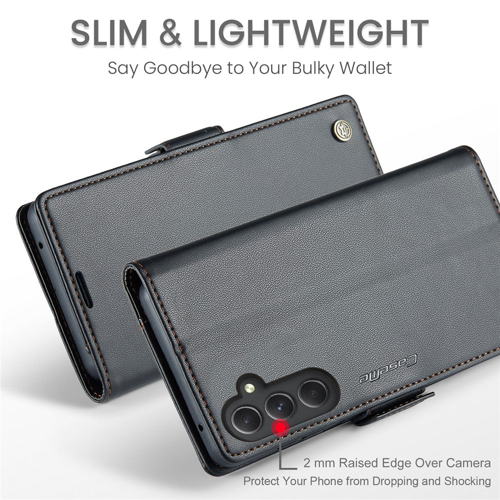 Galaxy A54 5G Glänzende Wallet-Hülle – RFID-Schutz & Ständer
