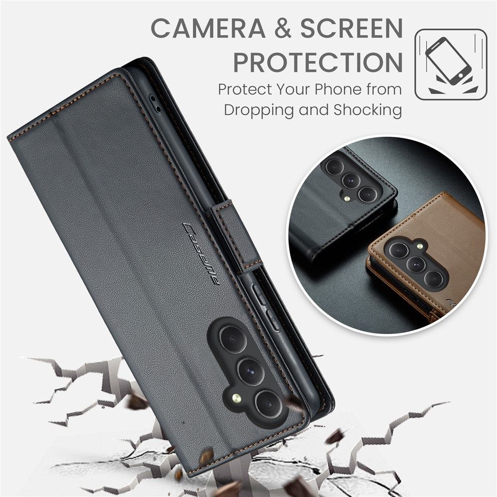Galaxy A54 5G Glänzende Wallet-Hülle – RFID-Schutz & Ständer
