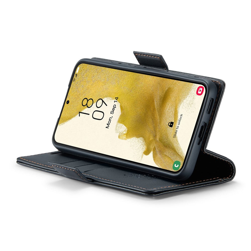 Galaxy S22 5G Glänzende Wallet-Hülle – RFID-Schutz & Ständer