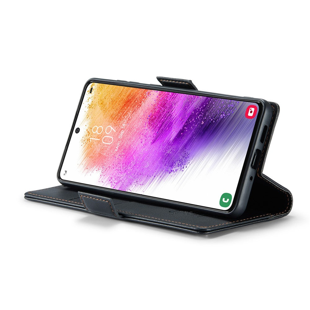 Galaxy A73 5G Glänzende Wallet-Hülle – RFID-Schutz & Ständer