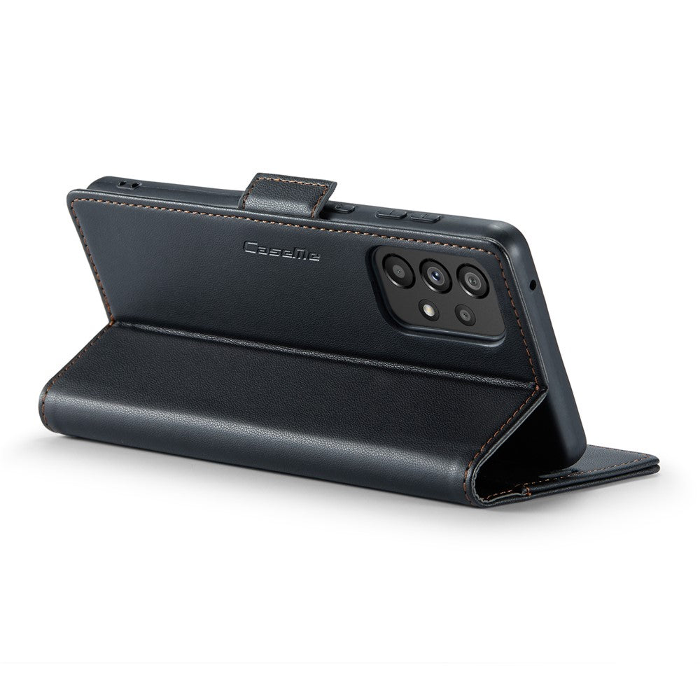 Galaxy A73 5G Glänzende Wallet-Hülle – RFID-Schutz & Ständer