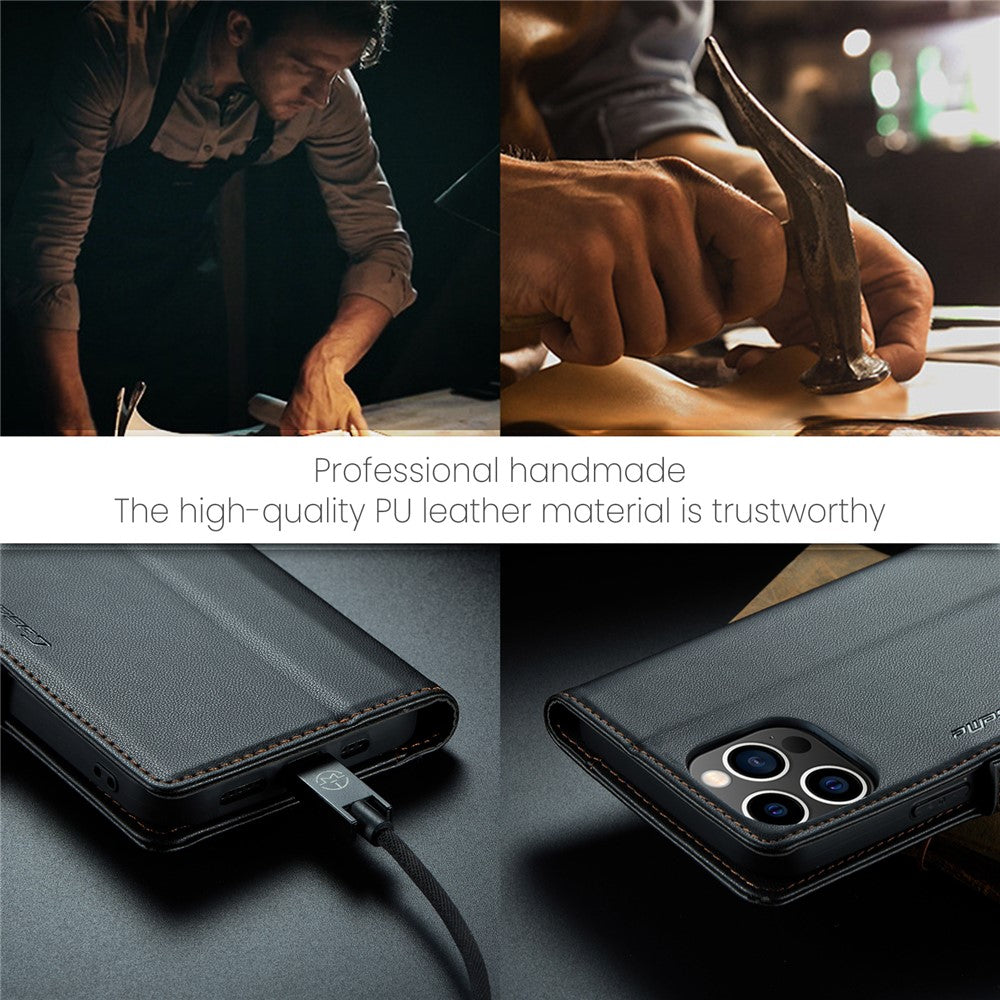 iPhone 14 Pro Max Glänzende Wallet-Hülle – RFID-Schutz & Ständer