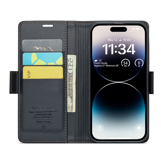 iPhone 14 Pro Max Glänzende Wallet-Hülle – RFID-Schutz & Ständer