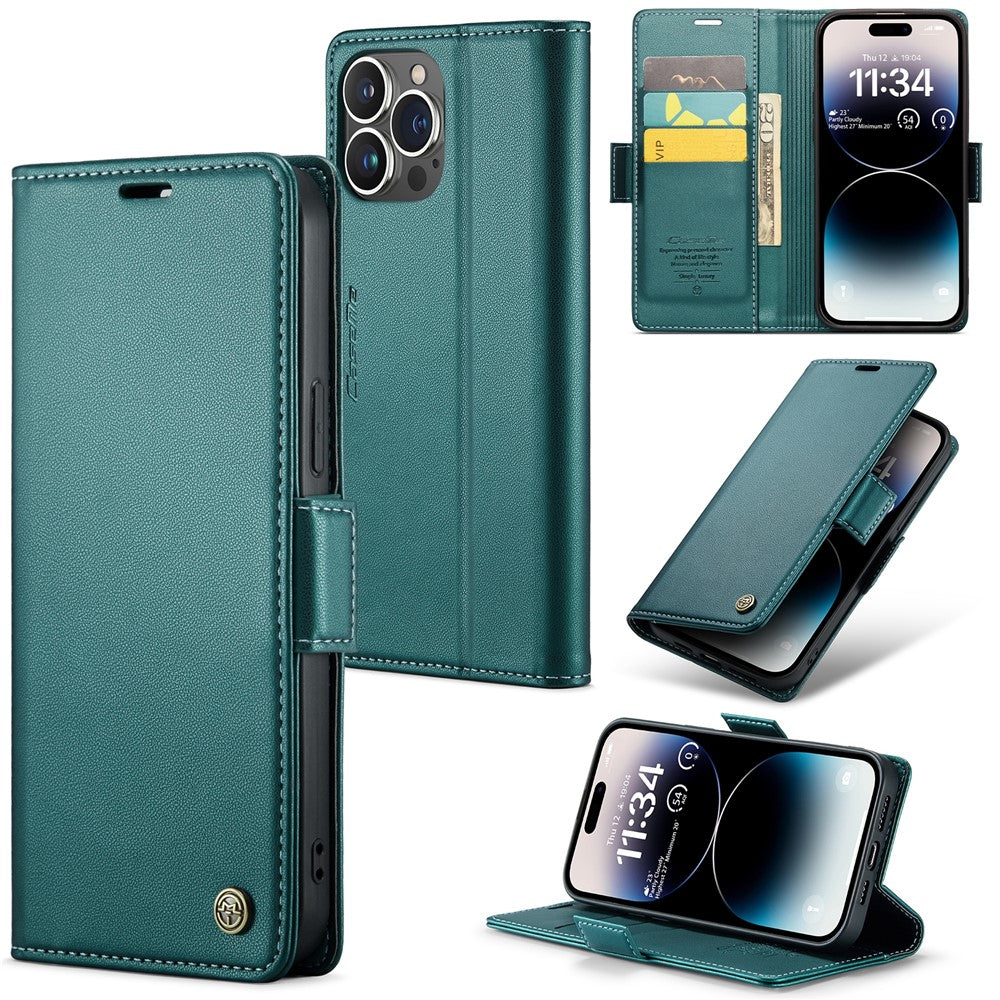iPhone 14 Pro Max Glänzende Wallet-Hülle – RFID-Schutz & Ständer