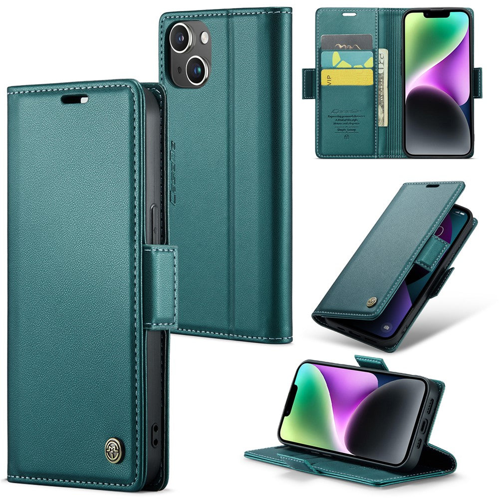 iPhone 14 Glänzende Wallet-Hülle – RFID-Schutz & Ständer