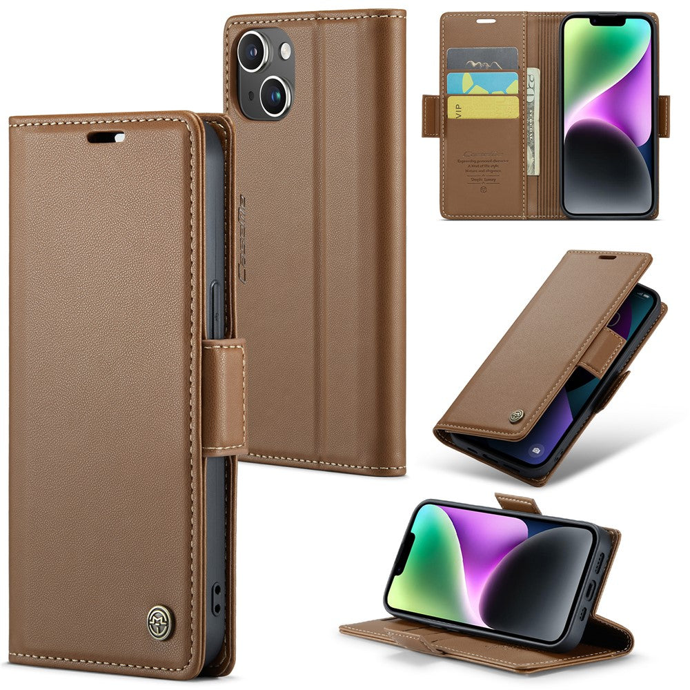 iPhone 14 Glänzende Wallet-Hülle – RFID-Schutz & Ständer