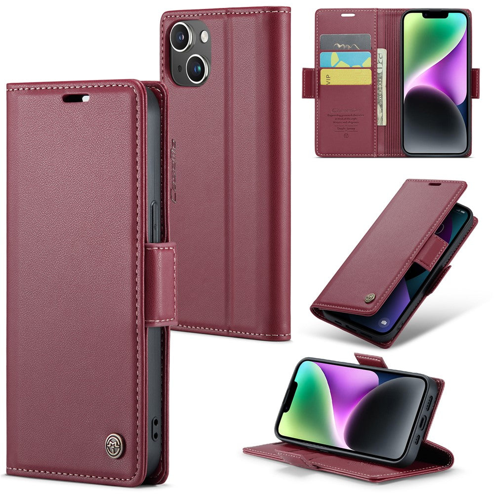 iPhone 14 Glänzende Wallet-Hülle – RFID-Schutz & Ständer