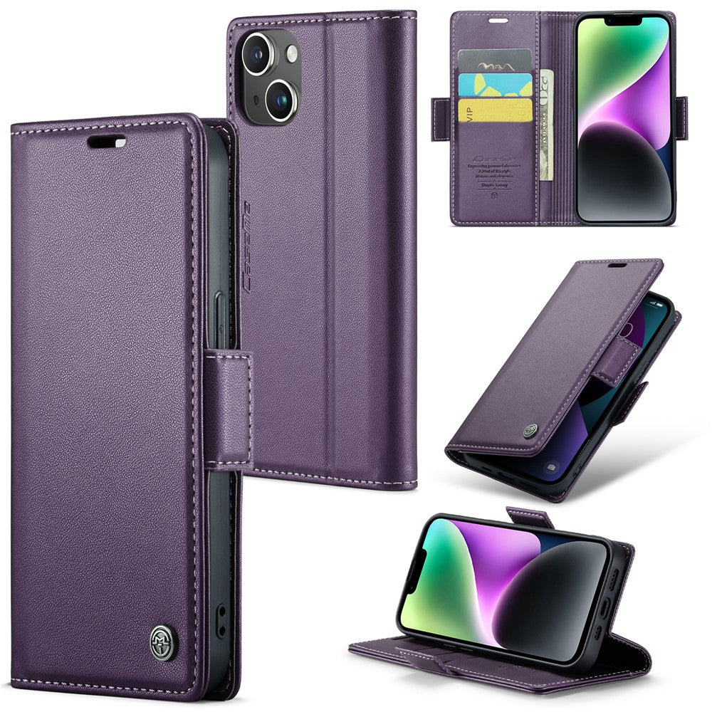iPhone 14 Glänzende Wallet-Hülle – RFID-Schutz & Ständer