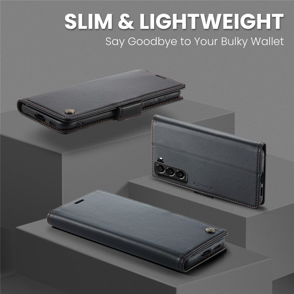 Galaxy S22 Plus 5G Glänzende Wallet-Hülle – RFID-Schutz & Ständer