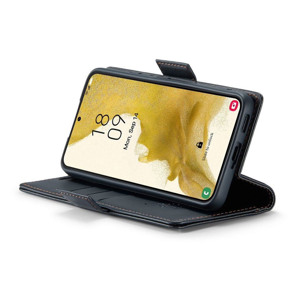 Galaxy S22 Plus 5G Glänzende Wallet-Hülle – RFID-Schutz & Ständer